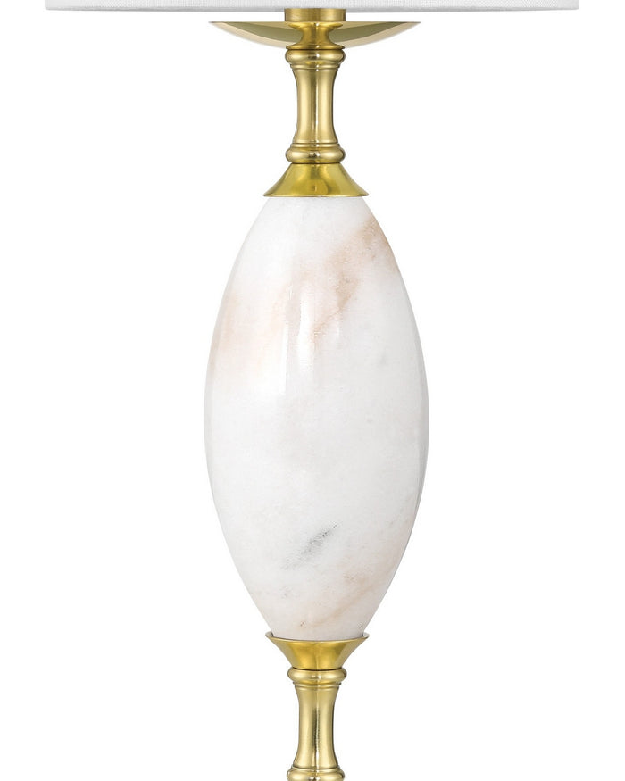 Currey and Company - 6700-0021 - LED Table Lamp - Marche - White/Brass