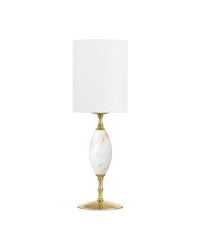 Currey and Company - 6700-0021 - LED Table Lamp - Marche - White/Brass