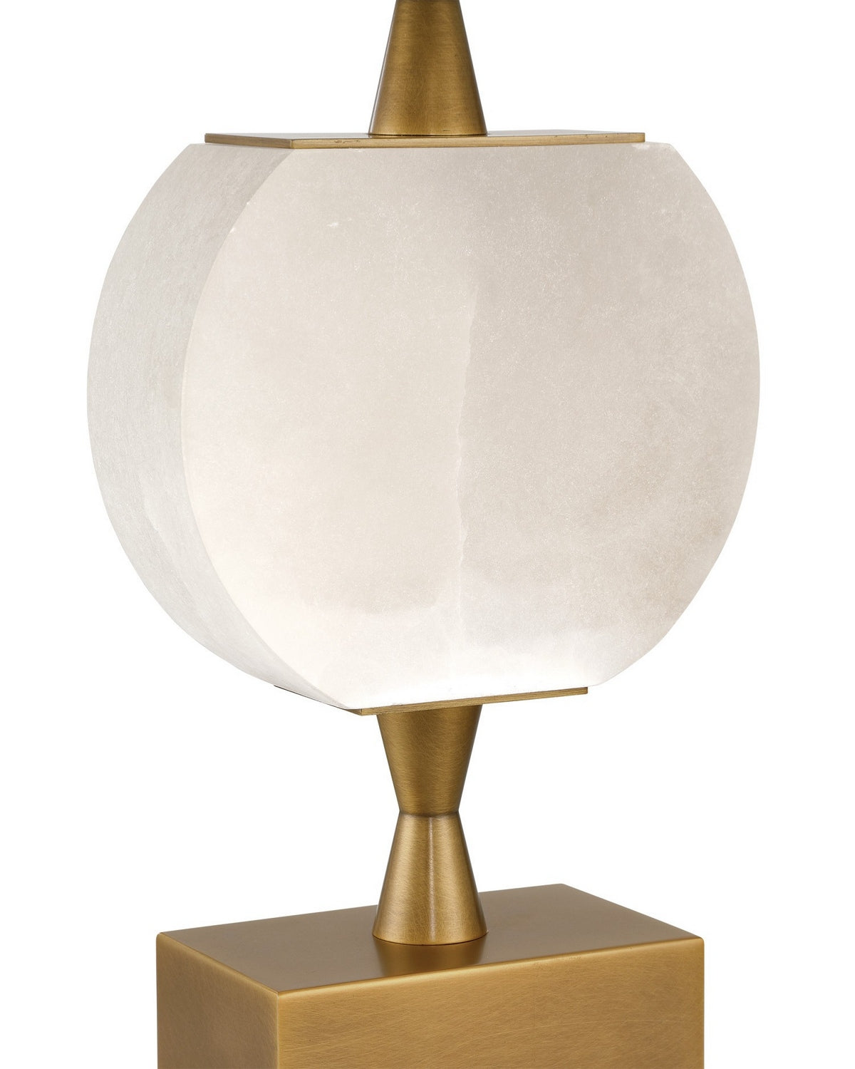 Currey and Company - 6700-0022 - LED Table Lamp - Meandro - White/Antique Brass