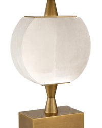 Currey and Company - 6700-0022 - LED Table Lamp - Meandro - White/Antique Brass