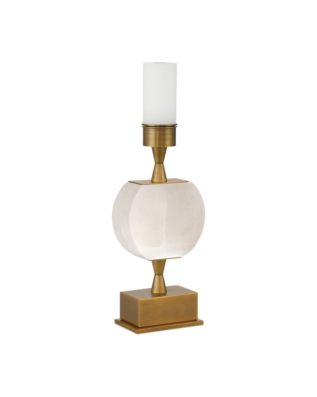 Currey and Company - 6700-0022 - LED Table Lamp - Meandro - White/Antique Brass