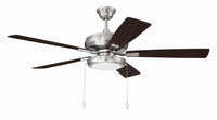 Craftmade - ECF119BNK5-DWWLN - 52" Ceiling Fan - EOS Low Profile White 52" Ceiling Fan - Brushed Polished Nickel