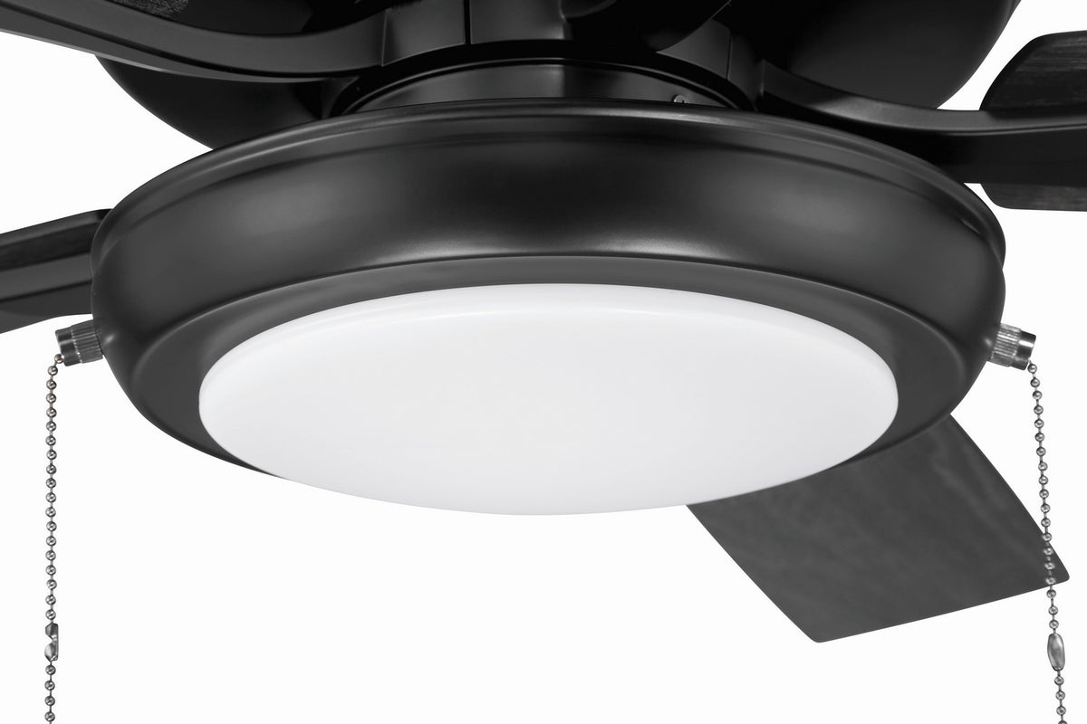 Craftmade - ECF119FB5-FBGW - 52" Ceiling Fan - EOS Low Profile White 52" Ceiling Fan - Flat Black