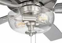 Craftmade - ECF201BNK5-BNGW - 52" Ceiling Fan - EOS 2 Light Clear Bowl 52" Ceiling Fan - Brushed Polished Nickel