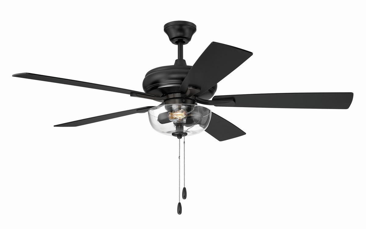 Craftmade - ECF201FB5-FBGW - 52" Ceiling Fan - EOS 2 Light Clear Bowl 52" Ceiling Fan - Flat Black