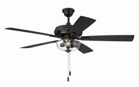 Craftmade - ECF201FB5-FBGW - 52" Ceiling Fan - EOS 2 Light Clear Bowl 52" Ceiling Fan - Flat Black
