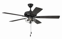 Craftmade - ECF201FB5-FBGW - 52" Ceiling Fan - EOS 2 Light Clear Bowl 52" Ceiling Fan - Flat Black