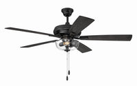 Craftmade - ECF201FB5-FBGW - 52" Ceiling Fan - EOS 2 Light Clear Bowl 52" Ceiling Fan - Flat Black
