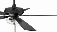 Craftmade - ECF201FB5-FBGW - 52" Ceiling Fan - EOS 2 Light Clear Bowl 52" Ceiling Fan - Flat Black