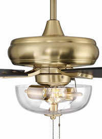 Craftmade - ECF201SB5-BWNFB - 52" Ceiling Fan - EOS 2 Light Clear Bowl 52" Ceiling Fan - Satin Brass