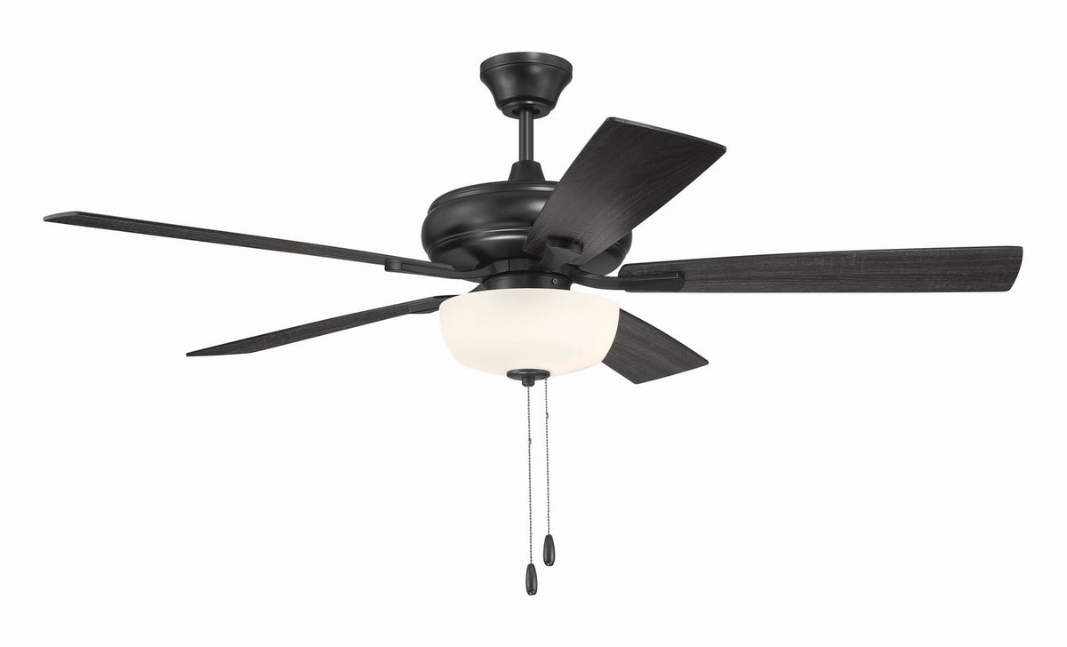 Craftmade - ECF211FB5-FBGW - 52" Ceiling Fan - EOS 2 Light Frosted White Bowl 52" Ceiling Fan - Flat Black