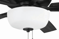 Craftmade - ECF211FB5-FBGW - 52" Ceiling Fan - EOS 2 Light Frosted White Bowl 52" Ceiling Fan - Flat Black