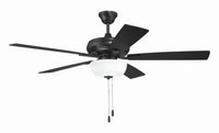 Craftmade - ECF211FB5-FBGW - 52" Ceiling Fan - EOS 2 Light Frosted White Bowl 52" Ceiling Fan - Flat Black