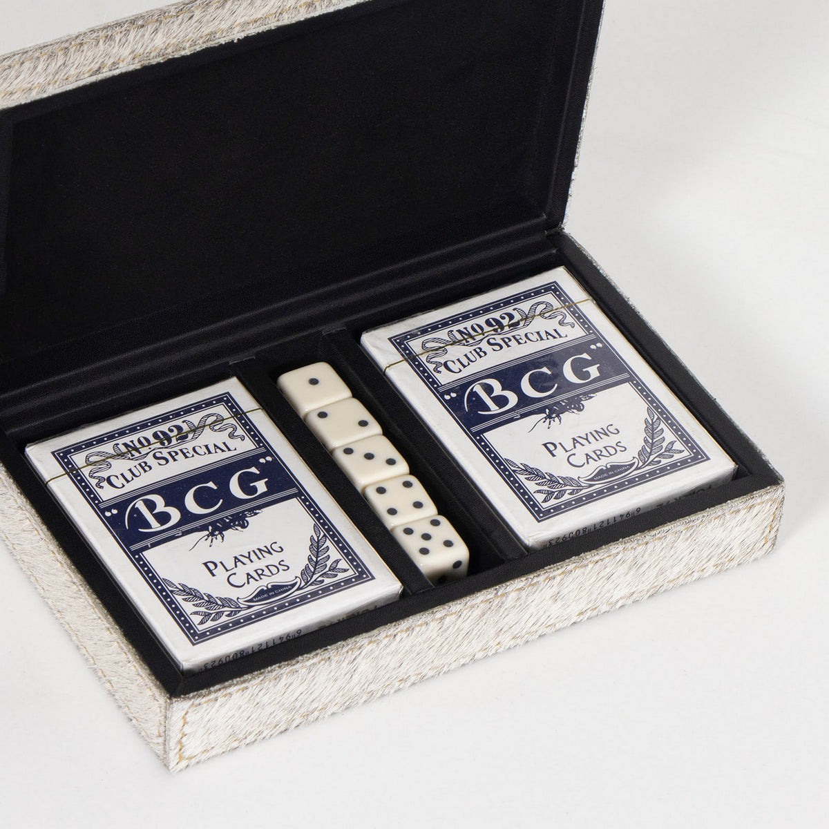 Regina Andrew - 20-1689GRY - Hair on Hide Playing Card Set - Andres - Grey