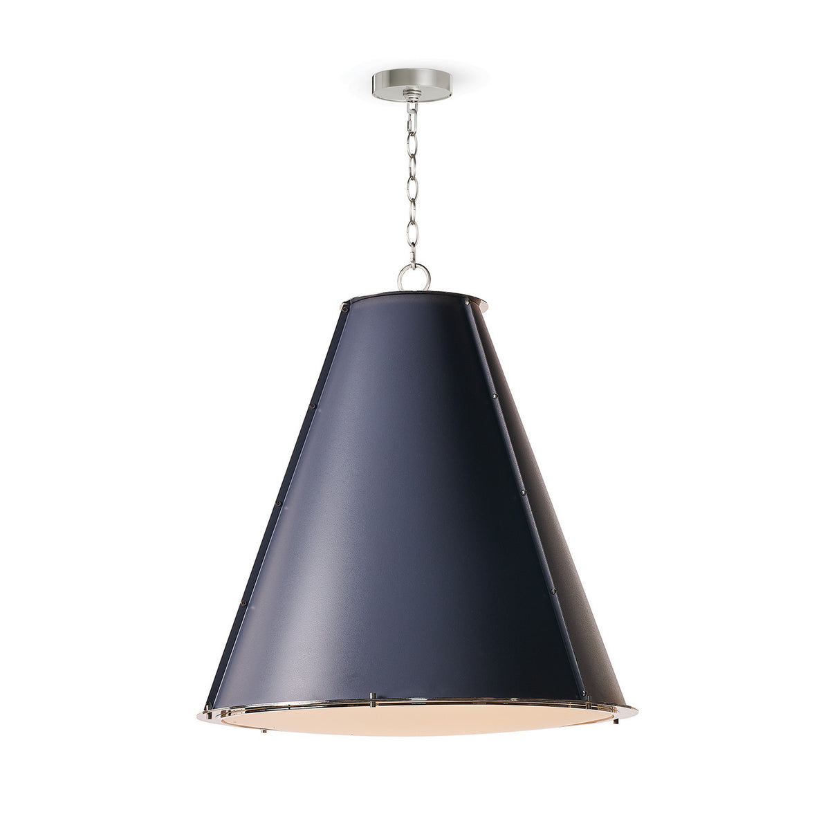 Regina Andrew - 16-1191BLUPN - Three Light Chandelier - French - Blue