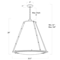 Regina Andrew - 16-1191BLUPN - Three Light Chandelier - French - Blue