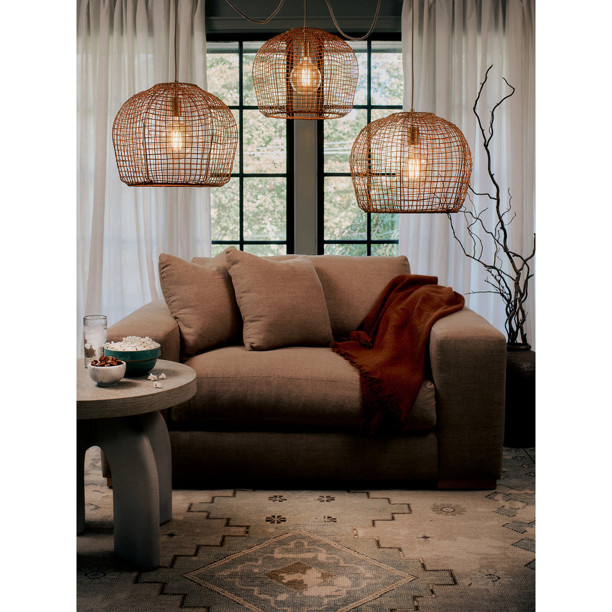 Regina Andrew - 16-1490 - Three Light Chandelier - Selene - Natural