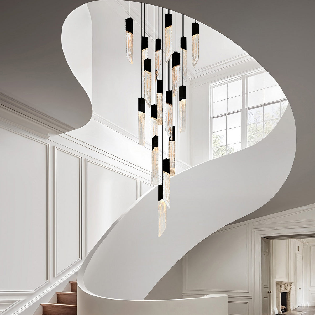 CWI Lighting - 1723P24-17-101 - LED Chandelier - Petra - Black