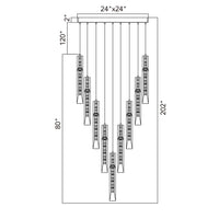 CWI Lighting - 1723P24-17-101 - LED Chandelier - Petra - Black