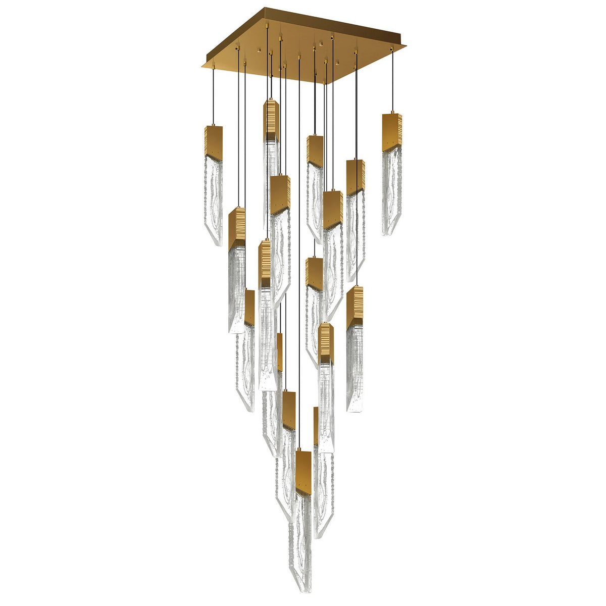 CWI Lighting - 1723P24-17-624 - LED Chandelier - Petra - Brass