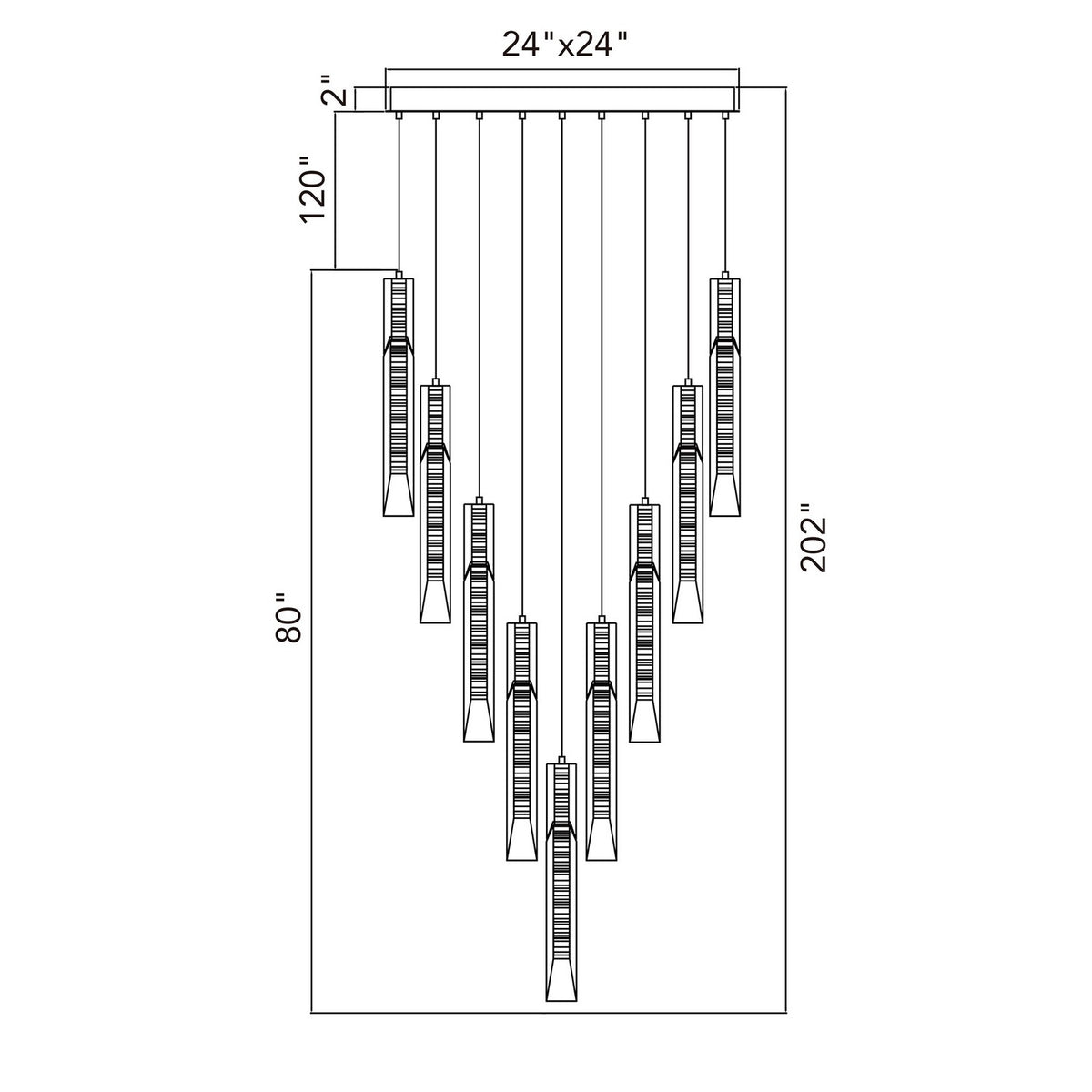 CWI Lighting - 1723P24-17-624 - LED Chandelier - Petra - Brass
