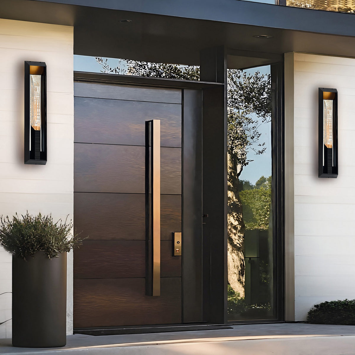 CWI Lighting - 1723W29-1-101-B - LED Outdoor Wall Mount - Petra - Sand Black