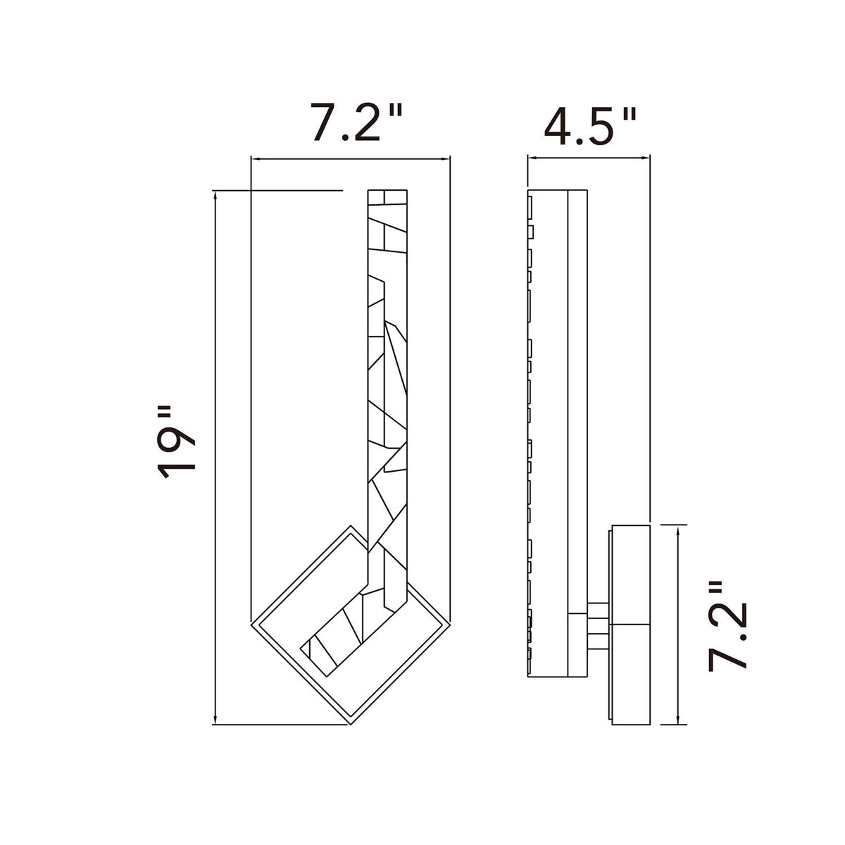 CWI Lighting - 1724W19-1-101-A - LED Wall Sconce - Contour - Sand Black