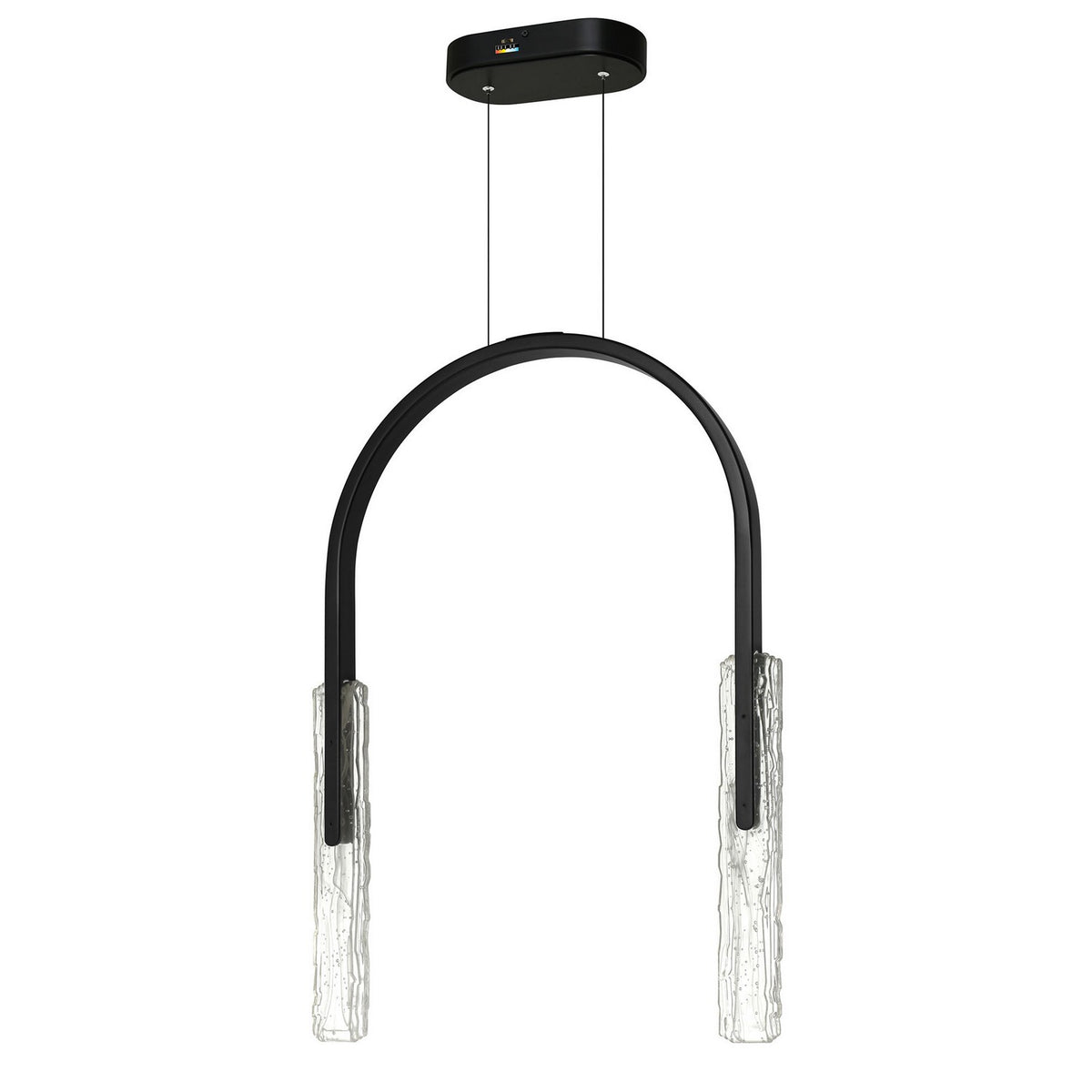 CWI Lighting - 1725P22-2-101 - LED Chandelier - Curva - Black