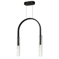 CWI Lighting - 1725P22-2-101 - LED Chandelier - Curva - Black