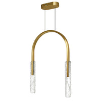 CWI Lighting - 1725P22-2-624 - LED Chandelier - Curva - Brass