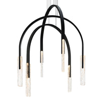 CWI Lighting - 1725P38-6-101 - LED Chandelier - Curva - Black