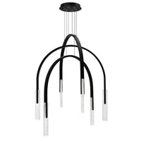 CWI Lighting - 1725P38-6-101 - LED Chandelier - Curva - Black