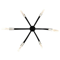 CWI Lighting - 1725P38-6-101 - LED Chandelier - Curva - Black