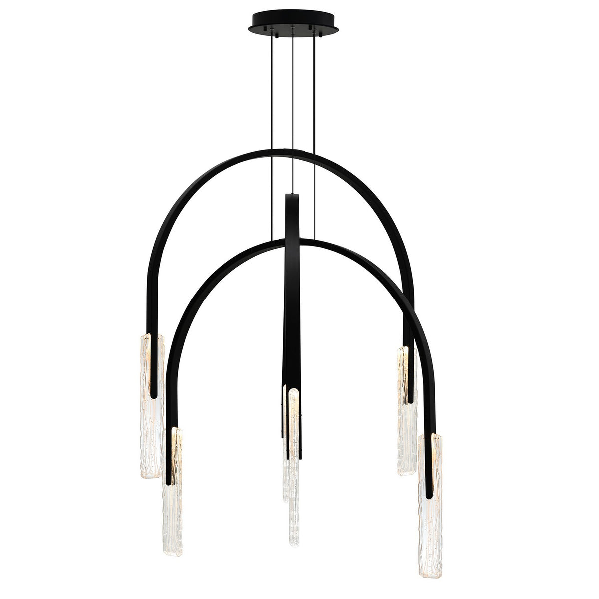CWI Lighting - 1725P38-6-101 - LED Chandelier - Curva - Black