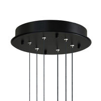 CWI Lighting - 1725P38-6-101 - LED Chandelier - Curva - Black
