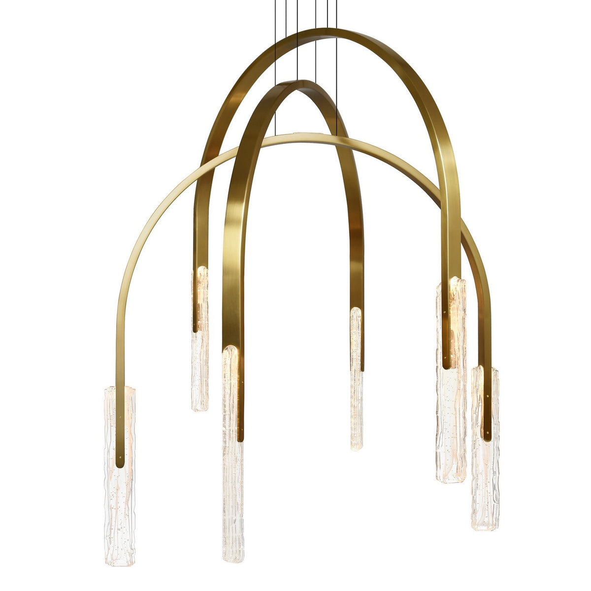 CWI Lighting - 1725P38-6-624 - LED Chandelier - Curva - Brass
