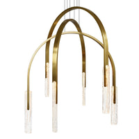 CWI Lighting - 1725P38-6-624 - LED Chandelier - Curva - Brass