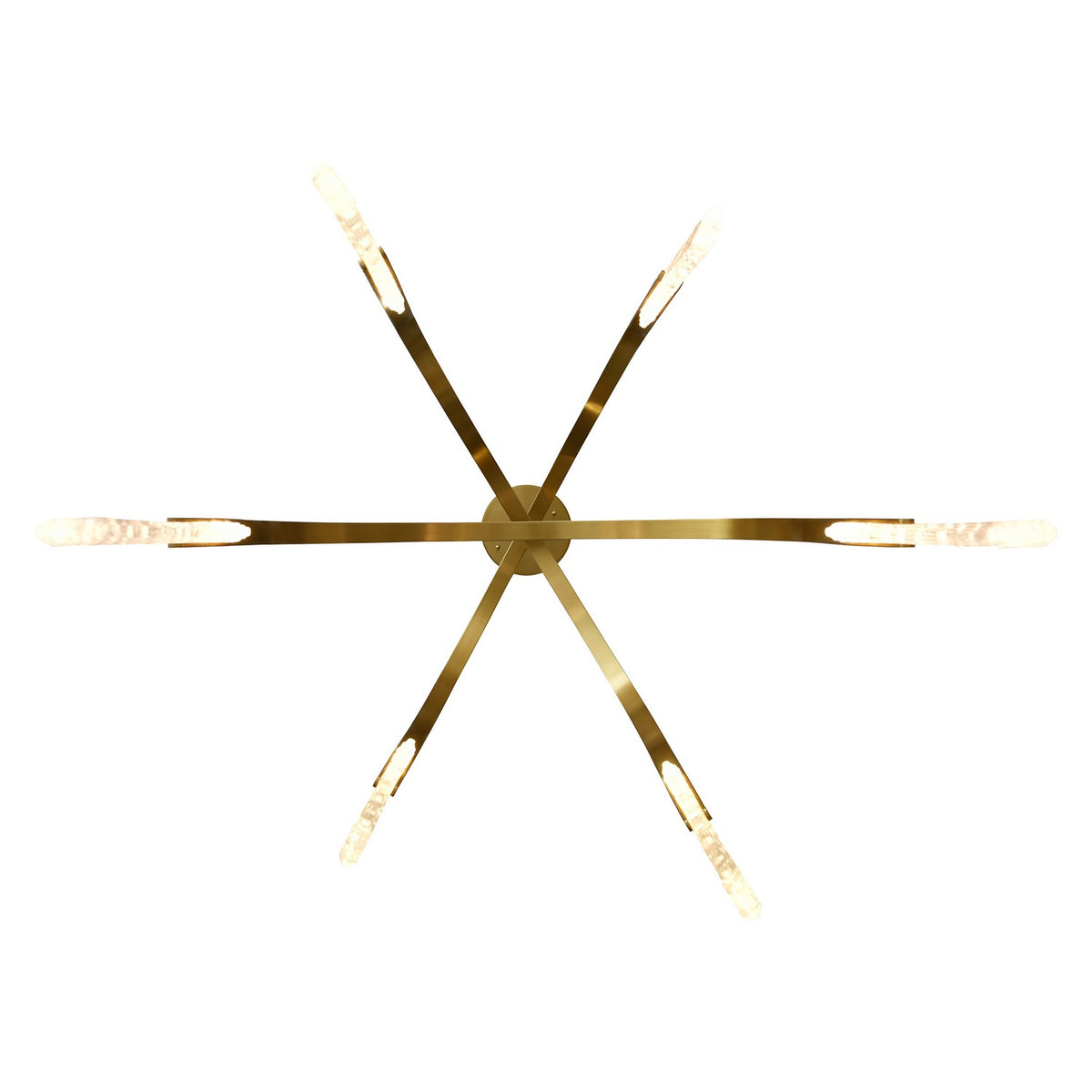 CWI Lighting - 1725P38-6-624 - LED Chandelier - Curva - Brass