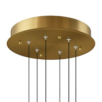 CWI Lighting - 1725P38-6-624 - LED Chandelier - Curva - Brass
