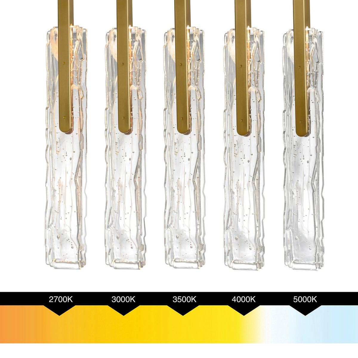 CWI Lighting - 1725P38-6-624 - LED Chandelier - Curva - Brass