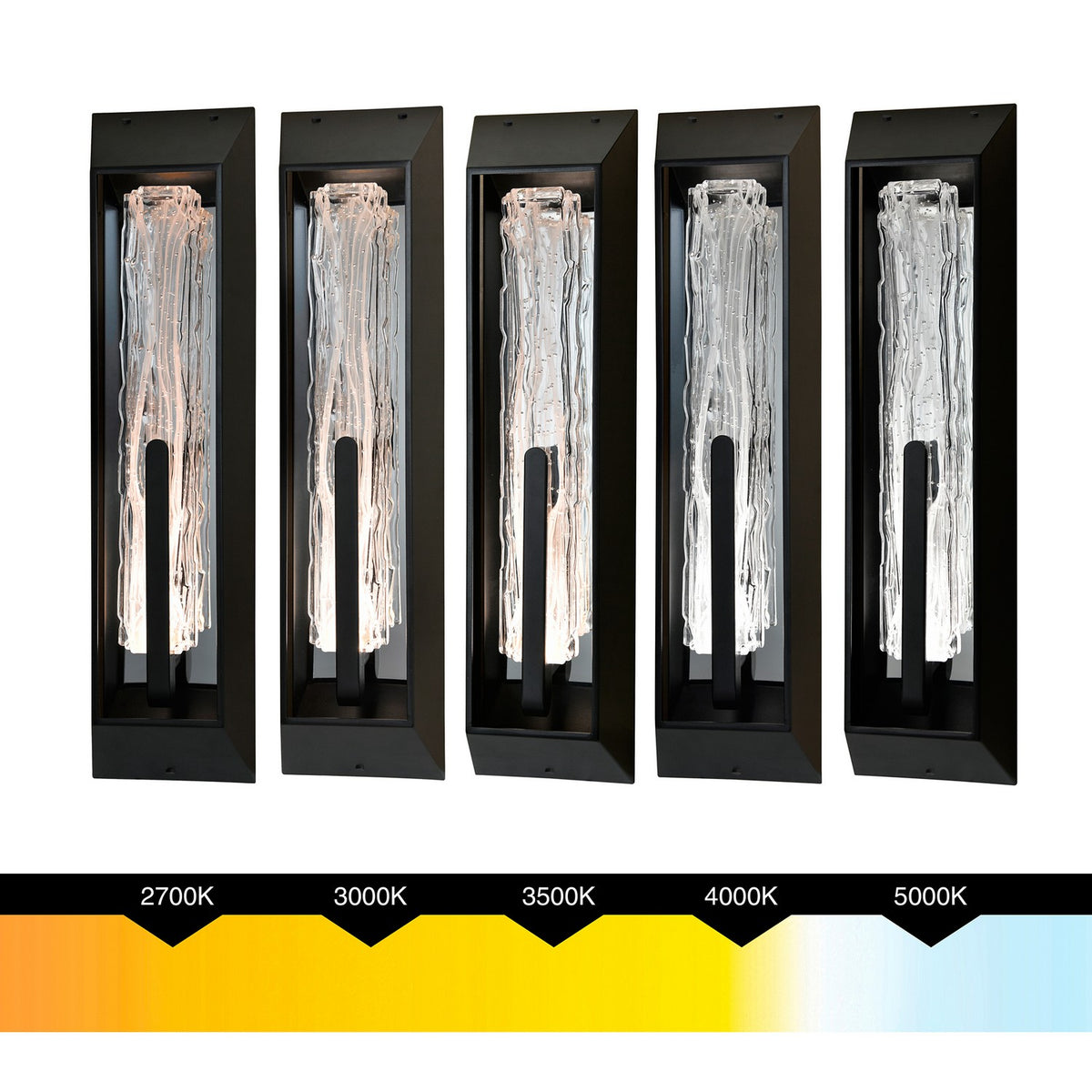 CWI Lighting - 1725W24-1-101-B - LED Outdoor Wall Mount - Curva - Sand Black