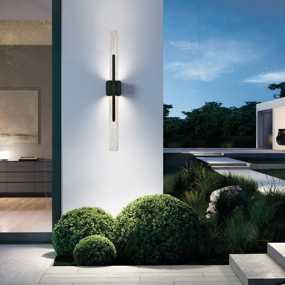 CWI Lighting - 1725W36-2-101-A - LED Wall Sconce - Curva - Sand Black