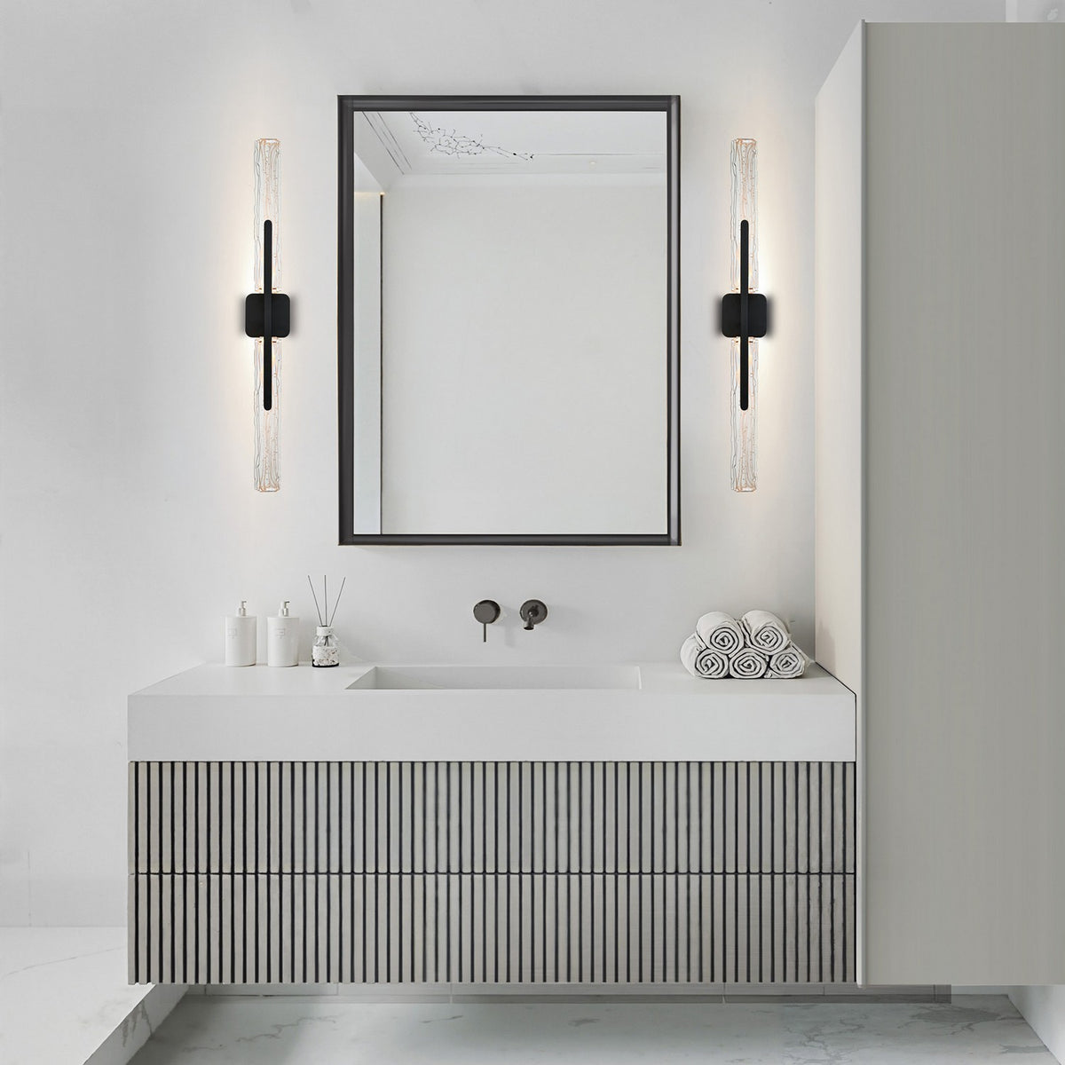 CWI Lighting - 1725W36-2-101-A - LED Wall Sconce - Curva - Sand Black