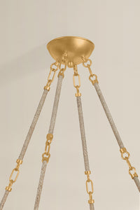 Hudson Valley - 1076-VGL - Six Light Chandelier - Ardonia - Vintage Gold Leaf