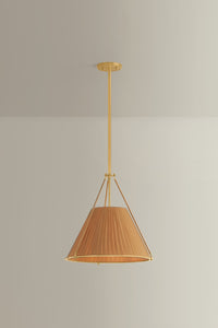 Hudson Valley - 1143-AGB - Three Light Pendant - Sunside - Aged Brass
