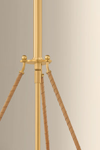 Hudson Valley - 1144-AGB - Four Light Pendant - Sunside - Aged Brass