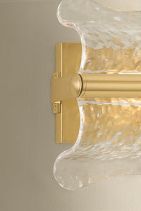 Hudson Valley - 1373-AGB - Three Light Wall Sconce - Fosterdale - Aged Brass