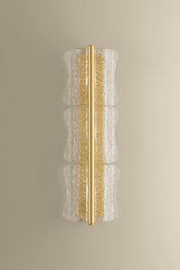 Hudson Valley - 1373-AGB - Three Light Wall Sconce - Fosterdale - Aged Brass