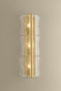 Hudson Valley - 1373-AGB - Three Light Wall Sconce - Fosterdale - Aged Brass