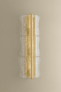 Hudson Valley - 1373-AGB - Three Light Wall Sconce - Fosterdale - Aged Brass